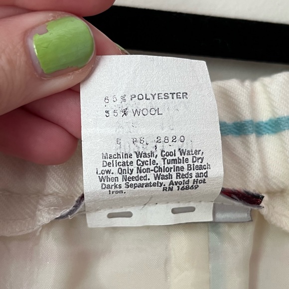 *SOLD* Vintage made in the USA off white blue and pink plaid wrap skirt - Picture 5 of 5